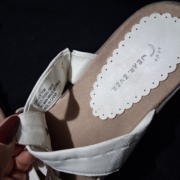 Oakley White Strappy Slide Sandals - Picture 6 of 7